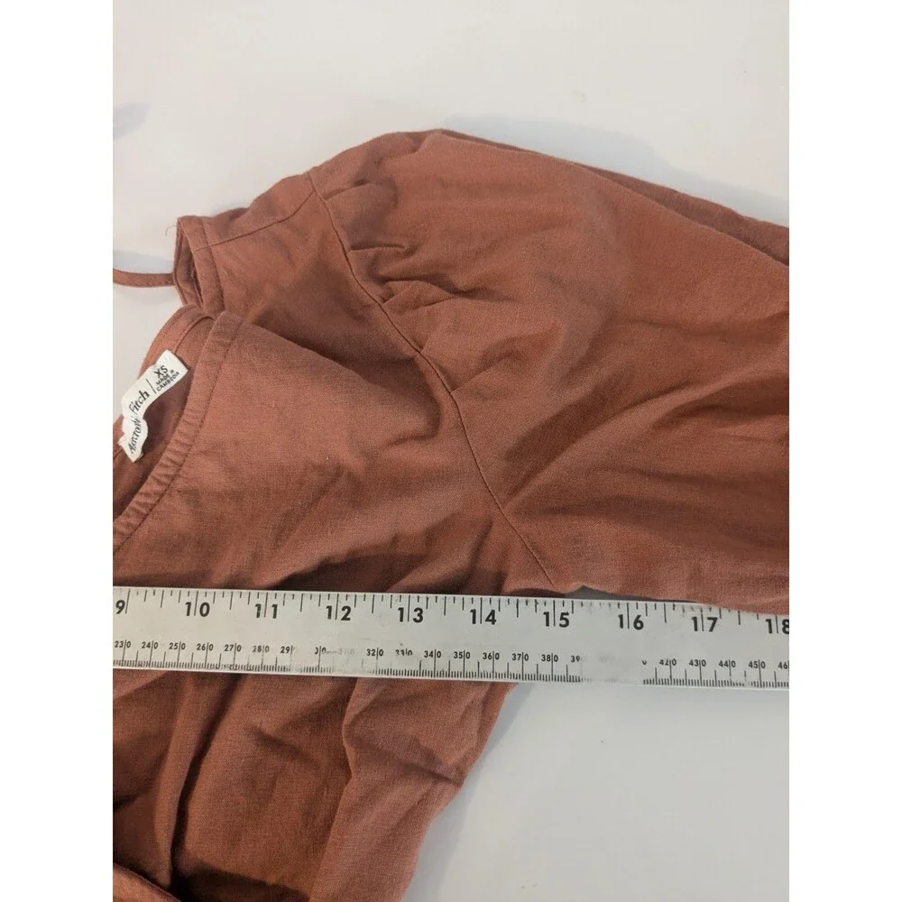 Abercrombie & Fitch burnt orange Milkmaid Festival Crop balloon sleeve XS‎